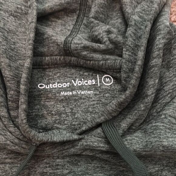 Outdoor Voices CloudKnit Hoodie Green Medium - Picture 3 of 4